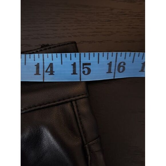 Zara Black Faux Leather Pants Straight High Rise Size 4 US 36 EUR Polyurethane - Picture 6 of 8
